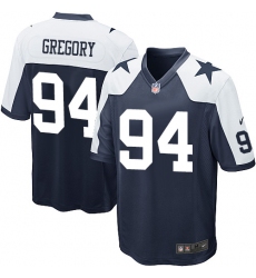 Men's Nike Dallas Cowboys #94 Randy Gregory Game Navy Blue Throwback Alternate NFL Jersey