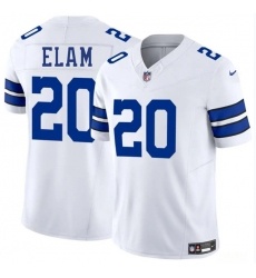 Men's Dallas Cowboys #20 Kaiir Elam White 2025 F.U.S.E. Vapor Untouchable Limited Football Stitched Jersey