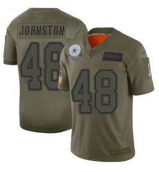 Men's Dallas Cowboys #48 Daryl Johnston Limited Camo 2019 Salute to Service Football Jersey