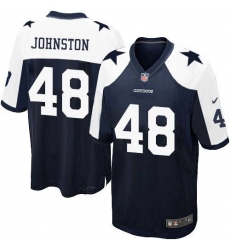 Men's Nike Dallas Cowboys #48 Daryl Johnston Game Navy Blue Throwback Alternate NFL Jersey