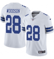 Men's Nike Dallas Cowboys #28 Darren Woodson White Vapor Untouchable Limited Player NFL Jersey