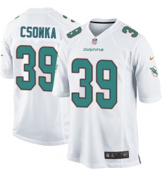 Men's Nike Miami Dolphins #39 Larry Csonka Game White NFL Jersey