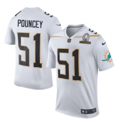 Men's Nike Miami Dolphins #51 Mike Pouncey Elite White Team Rice 2016 Pro Bowl NFL Jersey