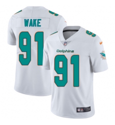 Youth Nike Miami Dolphins #91 Cameron Wake White Vapor Untouchable Limited Player NFL Jersey