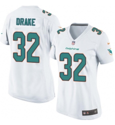 Women's Nike Miami Dolphins #32 Kenyan Drake Game White NFL Jersey