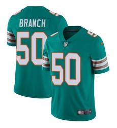 Men's Nike Miami Dolphins #50 Andre Branch Aqua Green Alternate Vapor Untouchable Limited Player NFL Jersey