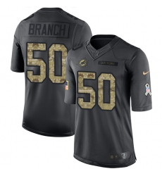 Men's Nike Miami Dolphins #50 Andre Branch Limited Black 2016 Salute to Service NFL Jersey