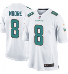 Men's Nike Miami Dolphins #8 Matt Moore Game White NFL Jersey