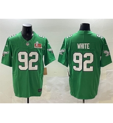 Men's Philadelphia Eagles #92 Reggie White Green 2025 Super Bowl LIX F.U.S.E. Throwback Vapor Untouchable Limited Stitched Football Jersey