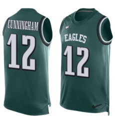 Men's Nike Philadelphia Eagles #12 Randall Cunningham Limited Midnight Green Player Name & Number Tank Top NFL Jersey