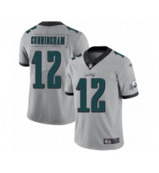 Youth Philadelphia Eagles #12 Randall Cunningham Limited Silver Inverted Legend Football Jersey