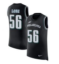 Men's Nike Philadelphia Eagles #56 Chris Long Limited Black Rush Player Name & Number Tank Top NFL Jersey