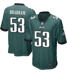 Men's Nike Philadelphia Eagles #53 Nigel Bradham Game Midnight Green Team Color NFL Jersey