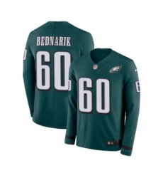 Men's Nike Philadelphia Eagles #60 Chuck Bednarik Limited Green Therma Long Sleeve NFL Jersey