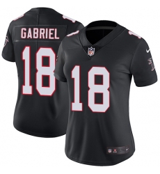 Women's Nike Atlanta Falcons #18 Taylor Gabriel Black Alternate Vapor Untouchable Limited Player NFL Jersey