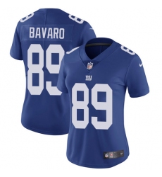 Women's Nike New York Giants #89 Mark Bavaro Elite Royal Blue Team Color NFL Jersey