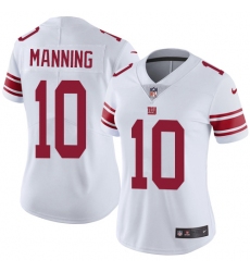 Women's Nike New York Giants #10 Eli Manning White Vapor Untouchable Limited Player NFL Jersey