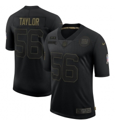 Men's New York Giants #56 Lawrence Taylor Black Nike 2020 Salute To Service Limited Jersey