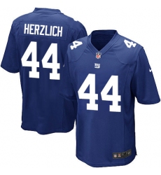 Men's Nike New York Giants #44 Mark Herzlich Game Royal Blue Team Color NFL Jersey
