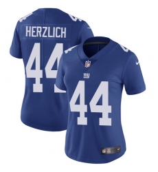 Women's Nike New York Giants #44 Mark Herzlich Elite Royal Blue Team Color NFL Jersey