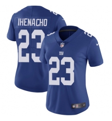 Women's Nike New York Giants #23 Duke Ihenacho Elite Royal Blue Team Color NFL Jersey