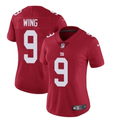 Women's Nike New York Giants #9 Brad Wing Red Alternate Vapor Untouchable Limited Player NFL Jersey