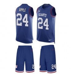 Men's Nike New York Giants #24 Eli Apple Limited Royal Blue Tank Top Suit NFL Jersey
