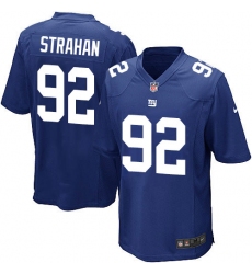 Men's Nike New York Giants #92 Michael Strahan Game Royal Blue Team Color NFL Jersey