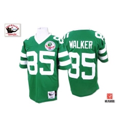 Mitchell and Ness New York Jets #85 Wesley Walker Green Team Color Authentic Throwback NFL Jersey