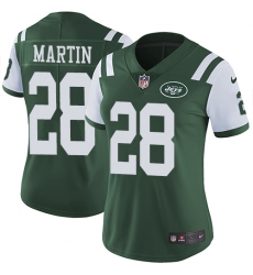 Women's Nike New York Jets #28 Curtis Martin Elite Green Team Color NFL Jersey