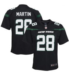 Youth New York Jets #28 Curtis Martin Nike  Retired Player Game Jersey - Black