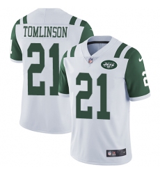 Men's Nike New York Jets #21 LaDainian Tomlinson White Vapor Untouchable Limited Player NFL Jersey