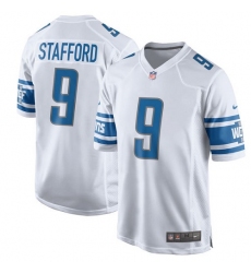 Men's Nike Detroit Lions #9 Matthew Stafford Game White NFL Jersey