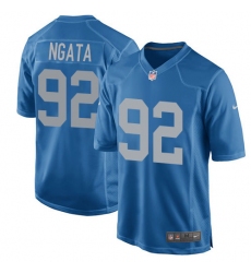 Men's Nike Detroit Lions #92 Haloti Ngata Game Blue Alternate NFL Jersey