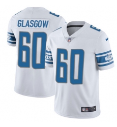 Men's Nike Detroit Lions #60 Graham Glasgow Limited White Vapor Untouchable NFL Jersey