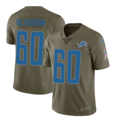 Youth Nike Detroit Lions #60 Graham Glasgow Limited Olive 2017 Salute to Service NFL Jersey