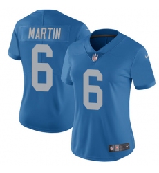 Women's Nike Detroit Lions #6 Sam Martin Limited Blue Alternate Vapor Untouchable NFL Jersey