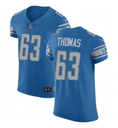 Men's Nike Detroit Lions #63 Brandon Thomas Light Blue Team Color Vapor Untouchable Elite Player NFL Jersey