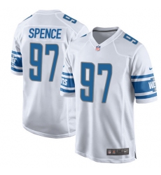 Men's Nike Detroit Lions #97 Akeem Spence Game White NFL Jersey