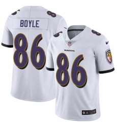 Youth Nike Baltimore Ravens #86 Nick Boyle White Vapor Untouchable Limited Player NFL Jersey