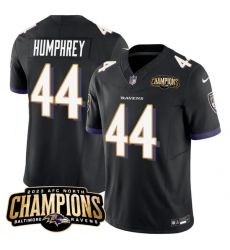 Men's Baltimore Ravens #44 Marlon Humphrey Black 2023 F.U.S.E. AFC North Champions Vapor Limited Football Stitched Jersey