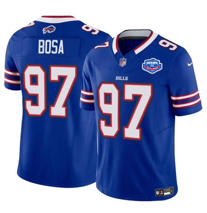 Men's Buffalo Bills #97 Joey Bosa Blue 2025 F.U.S.E. With Farewell Vapor Untouchable Limited Football Stitched Jersey