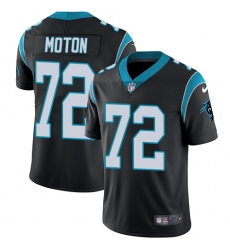 Men's Nike Carolina Panthers #72 Taylor Moton Black Team Color Vapor Untouchable Limited Player NFL Jersey