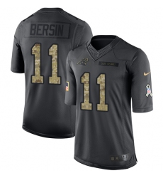 Youth Nike Carolina Panthers #11 Brenton Bersin Limited Black 2016 Salute to Service NFL Jersey