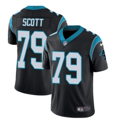 Men's Nike Carolina Panthers #79 Chris Scott Black Team Color Vapor Untouchable Limited Player NFL Jersey