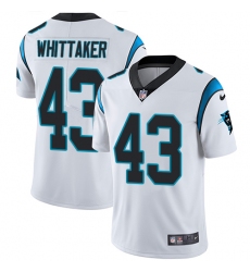 Youth Nike Carolina Panthers #43 Fozzy Whittaker White Vapor Untouchable Limited Player NFL Jersey