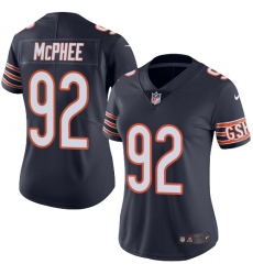 Women's Nike Chicago Bears #92 Pernell McPhee Navy Blue Team Color Vapor Untouchable Limited Player NFL Jersey