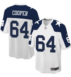 Men's Nike Dallas Cowboys #64 Jonathan Cooper Game White Throwback Alternate NFL Jersey