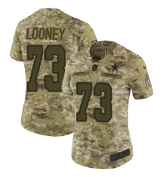 Women's Nike Dallas Cowboys #73 Joe Looney Limited Camo 2018 Salute to Service NFL Jersey