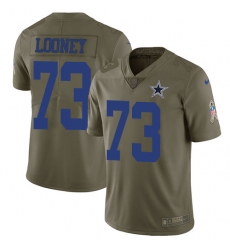 Youth Nike Dallas Cowboys #73 Joe Looney Limited Olive 2017 Salute to Service NFL Jersey
